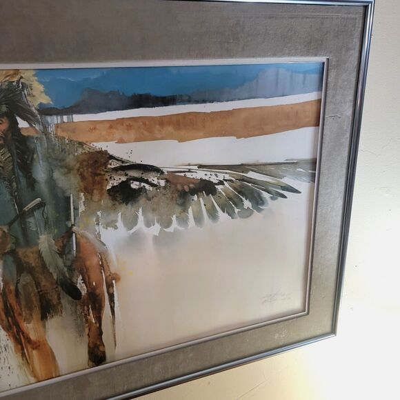Morten Solberg original art One With Earth & Sky Native American signed numbered - Picture 8 of 16